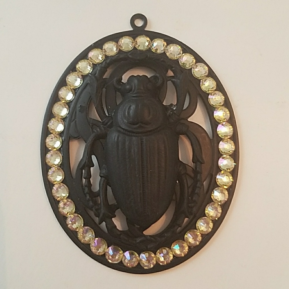 Limelight Rhinestone Beetle Medallion